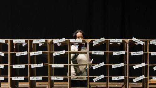 Counting the votes at the RDS in Dublin after the 2016 general election. Photo: Leon Neal/AFP Getty Images