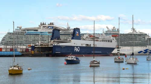 P&O ferry docked in Dublin Port is carrying food and medicine