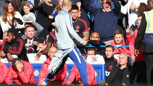 Marco Ianni appeared to taunt Jose Mourinho after the last-gasp Chelsea leveller