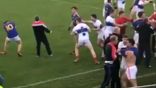 A major row erupted during the Kerry SFC semi-final replay between Dingle and East Kerry last night