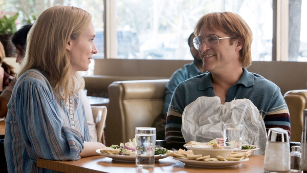 Rooney Mara and Joaquin Phoenix in Don't Worry, He Won't Get Far on Foot