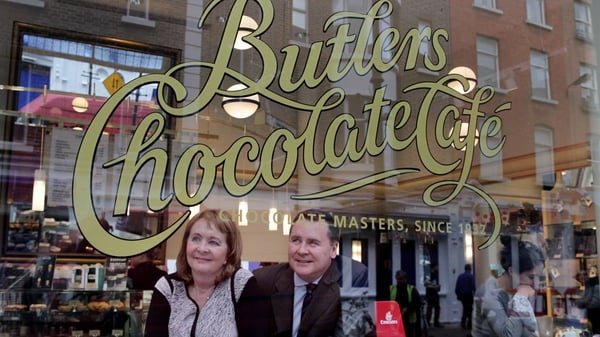 Butlers Chocolates' Mairead Sorensen and Enda Corneille, country manager for Emirates in Ireland