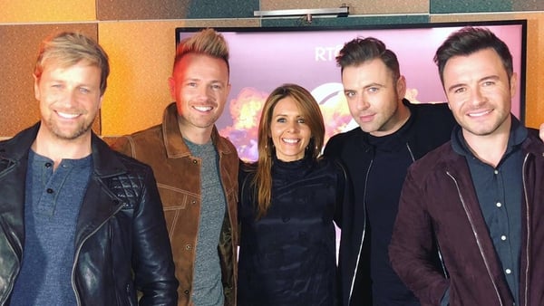 Westlife were Jenny Greene's guests on RTÉ 2FM on Tuesday
