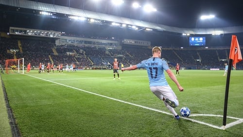 Image result for kevin de bruyne corner kick"