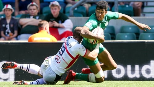 Robert Baloucoune, pictured playing for the Ireland 7s, makes his Ulster bow on Friday