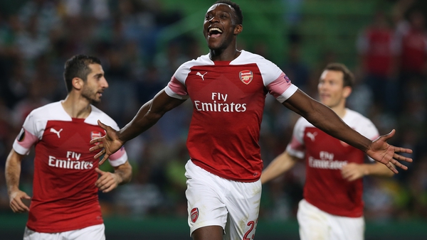 Danny Welbeck celebrates what proved to be the winning goal