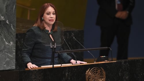 Head of UN General Assembly María Fernanda Espinosa Garcés announced the four winners which included Front Line Defenders