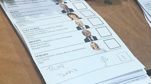 US President Donald Trump was named on at least two ballot papers