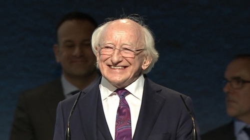 Michael D Higgins was elected yesterday for a second term as President of Ireland