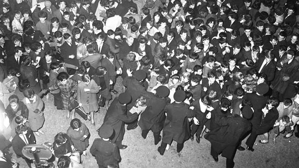 Beatles fans in Dublin in 1963