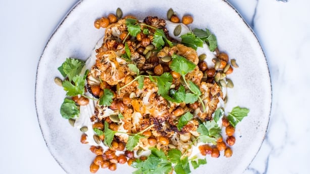 Donal's Roast Cauliflower Platter & Tahini Yoghurt