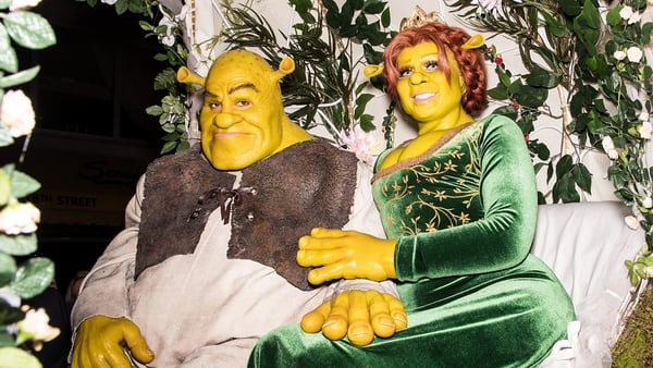 Model Heidi Klum and Tom Kaulitz as Shrek and Princess Fiona