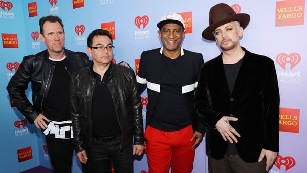 Recording artists Roy Hay, Jon Moss, Mikey Craig, and Boy George of music group Culture Club