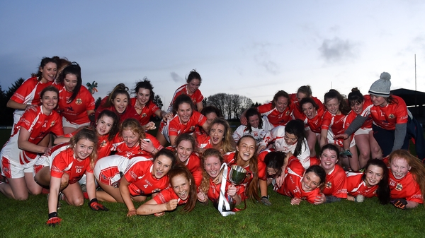 Kilkerrin-Clonberne players celebrate with the cup