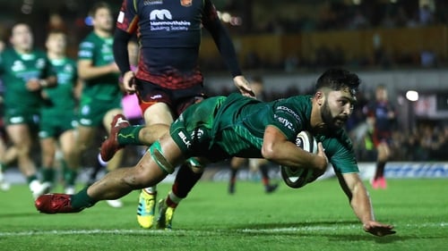 Colby Fainga'a scores his first Connacht try