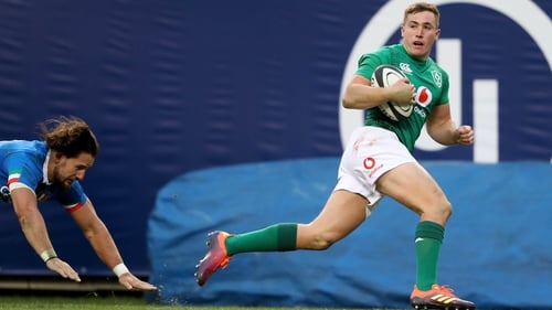 Jordan Larmour was in unstoppable form