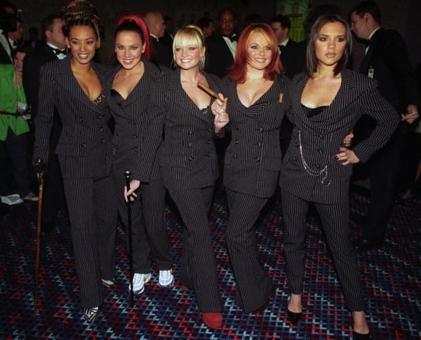 The Spice Girls arrive at the Empire, Leicester Square, for the gala premiere of the film 'Spice World' (John Stillwell/PA)