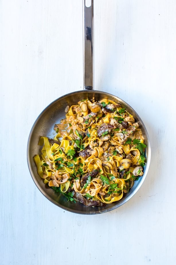 Donal's Beef Stroganoff with Tagliatelle