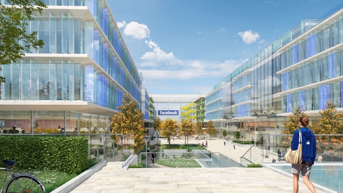 An artist's impression of the Facebook campus at the Bank Centre in Ballsbridge