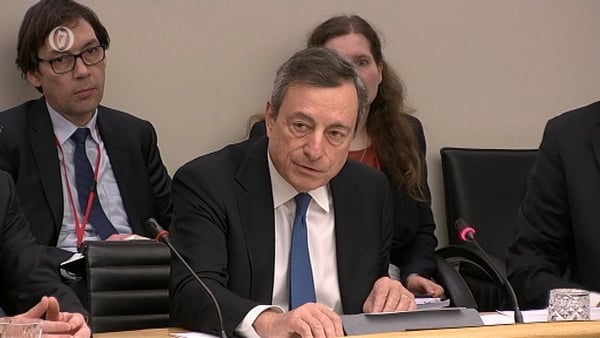 Outgoing ECB chief Mario Draghi at a Finance Committee meeting in November 2018
