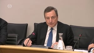 ECB President Mario Draghi is before the Committee on Finance, Public Expenditure and Reform and Taoiseach today