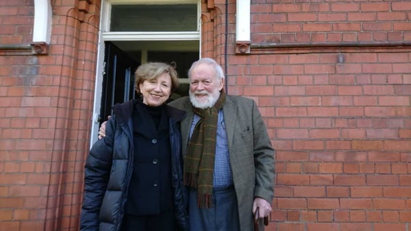 Poetry Programme host Olivia O'Leary with Michael Longley