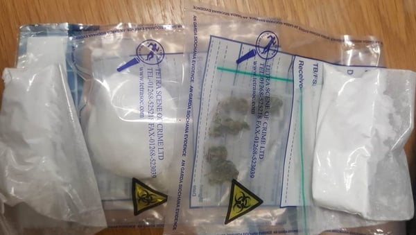 Gardaí seized cocaine and cannabis during today's searches