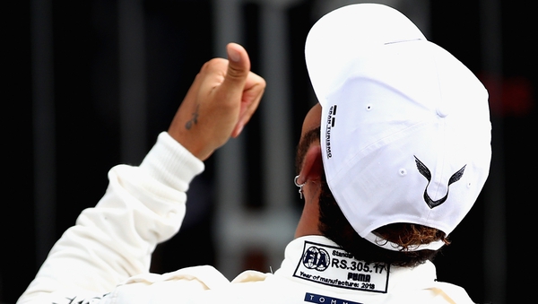 Lewis Hamilton is in pole position
