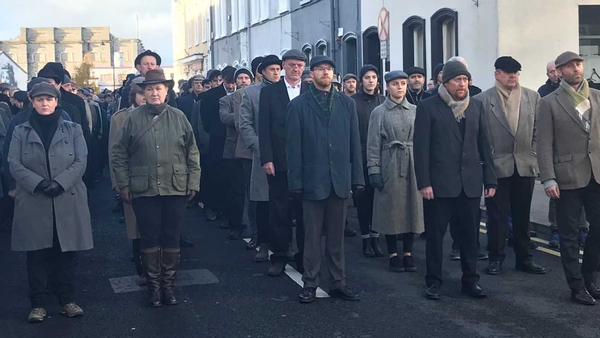 A procession to commemorate those who died during the war took place in Sligo town