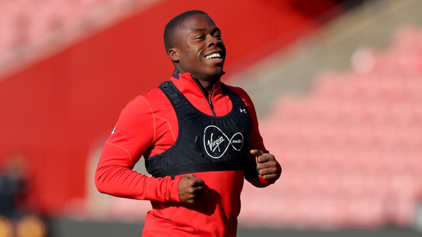 Michael Obafemi training with Southampton