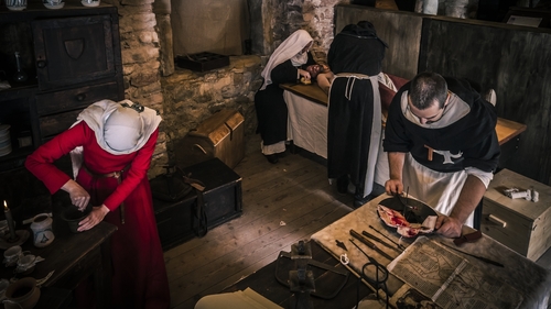 Historical re-enactment of a surgeon operating on an archer who was wounded during an attack by the Mamluks on the monastery of the Order of the Hospitallers (1250-1291) in Acre in Israel. Photo: DeAgostini/ Getty Images Historical re-enactment of a surgeon operating on an archer who was wounded during an attack by the Mamluks on the monastery of the Order of the Hospitallers (1250-1291) in Acre in Israel. Photo: DeAgostini/ Getty Images
