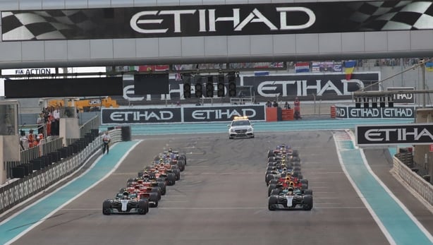 A view of the Abu Dhabi's Yas Marina Circuit