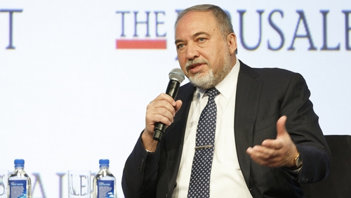 Avigdor Lieberman said that he and his party was quitting the Israeli government