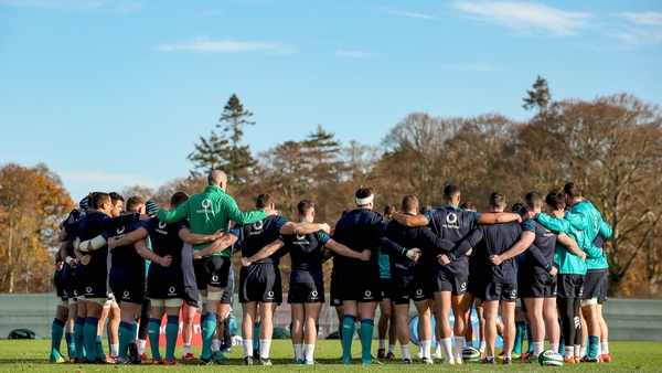 The Ireland squad preparing for the All Blacks at the team base in Carton House