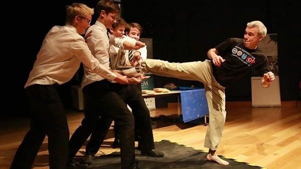 Showing some leg: Robert Howard demonstrates a very effective Taekwon-Do strike