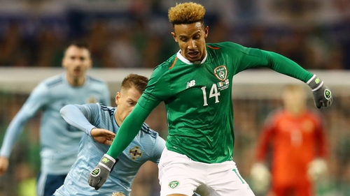 Callum Robinson in action against Northern Ireland at the Aviva Stadium