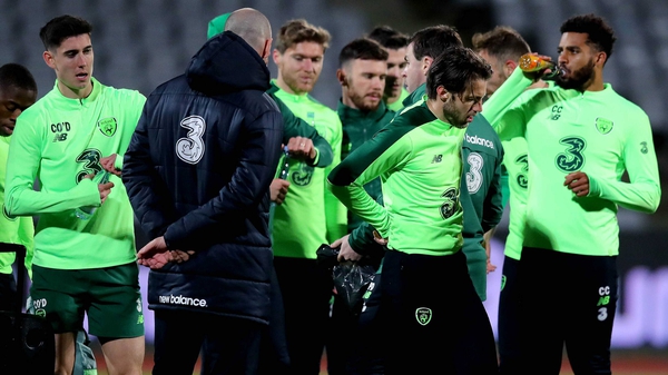 Republic of Ireland players have a training session at Ceres Park, Aarhus