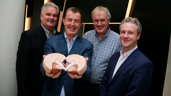Dr Manus Rogan, Chair of Inflazome; CEO Dr Matt Cooper; Professor Luke O'Neill, Chief Scientific Officer and Dr Jeremy Skillington, Vice President of Business Development