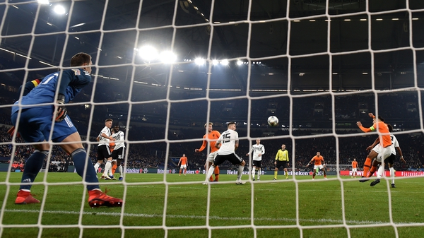 Virgil Van Dijk scores with a last minute equaliser against Germany