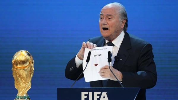 Disgraced former FIFA President Sepp Blatter announces Qatar as World Cup 2022 hosts