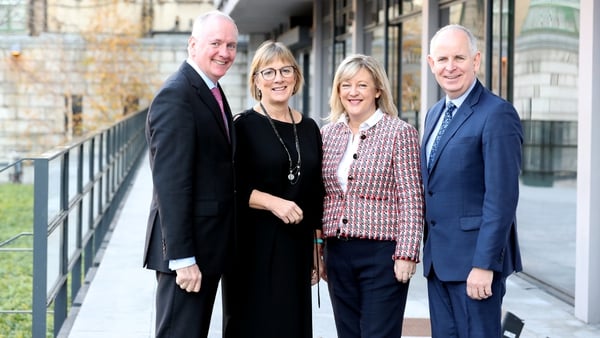 Mark Gallagher CEO of Performance Insights; Julie Sinnamon, CEO of Enterprise Ireland; Susan Spence, Co-founder and President of SoftCo and Brendan Jennings CEO of Deloitte
