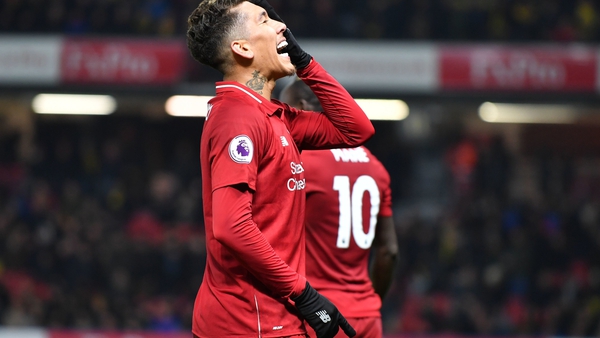 Roberto Firmino was back among the goals against Watford