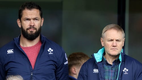 Andy Farrell (L) will replace Joe Schmidt after next year's World Cup