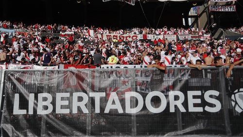 River Plate fans ahead of the ultimately postponed second leg