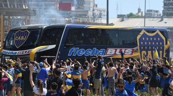 The Boca team bus was attacked on it's way to River Plate's stadium