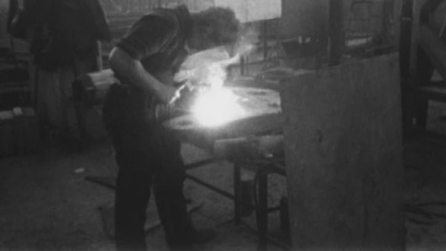 Worker in Liebherr plant, Killarney, County Kerry (1968)