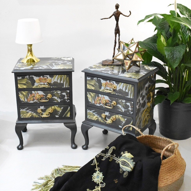 Nua Nu Pair of Upcycled Bedside Tables