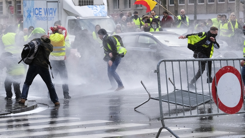 Belgian Police Use Tear Gas On 'yellow Vest' Protesters