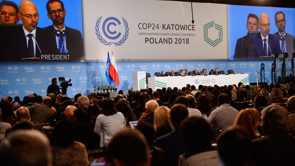 Worldwide delegations take part in the UN COP24 Climate Change Conference today