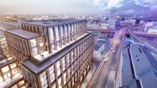 An artist's impression of how the new building on the site of Apollo House will look